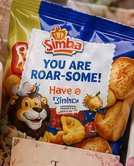 Personalised snack gift with a cheerful message